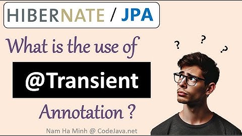 What is the use of @Transient annotation in Hibernate JPA?