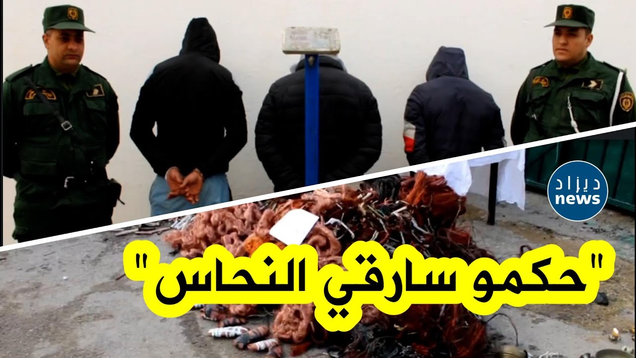عصـ ـابة مختصة في سـ ـرقة الكوابل النحاسية في قبضة الدرك الوطني لولاية #سطيف...شاهدوا