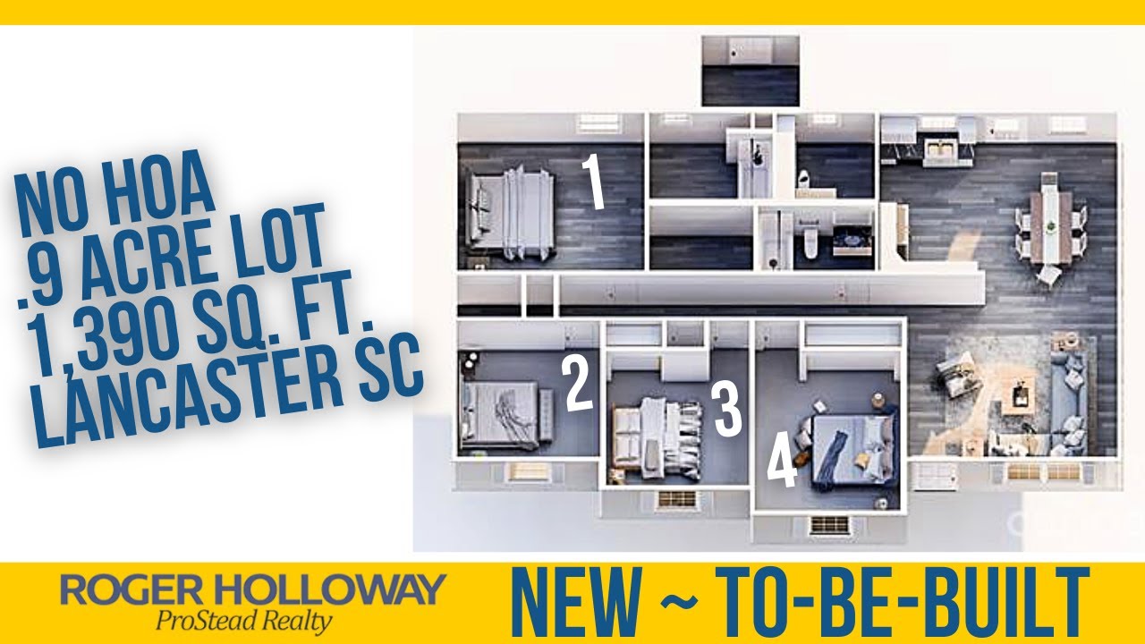 Ranch Style New Construction Home in Lancaster SC [No HOA]