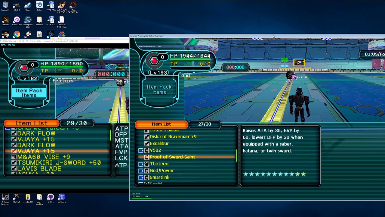 PSO Menu Scroll Speed | GC vs BB