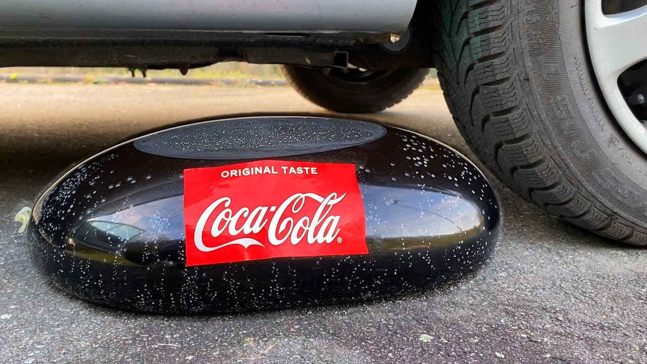COCA COLA BALLOON VS CAR, Coca Cola Zero, PowerAde, Fanta, Sprite, Fruko and Mentos Different Underg