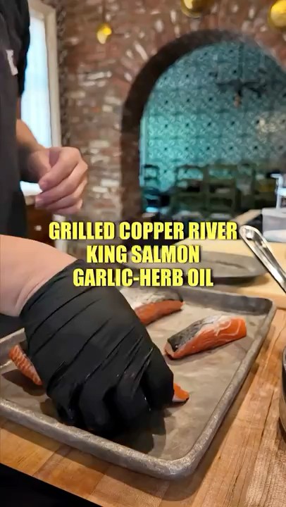 What I made as a personal chef in Beverly Hills. Grilled crispy skin salmon.