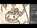 【イラストメイキング】イナズマデリバリー壁紙カレンダー 2021年10月版