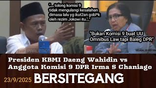Daeng Wahidin vs Irma Chaniago Bersitegang Dalam RDPU Soal Revisi UU Ketenagakerjaan | 23 Sep 2025