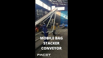 Mobile Bag Stacker Conveyor in production