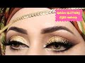How to Do Golden Glittery eyes makeup for #shadiseason // step by step party makeup like salons