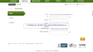 How to Send Money with Payza (before AlertPay)