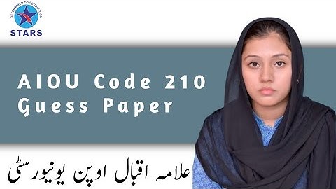 AIOU Code 210  Guess Papers  | Allama Iqbal Open University Guess Papers 2025