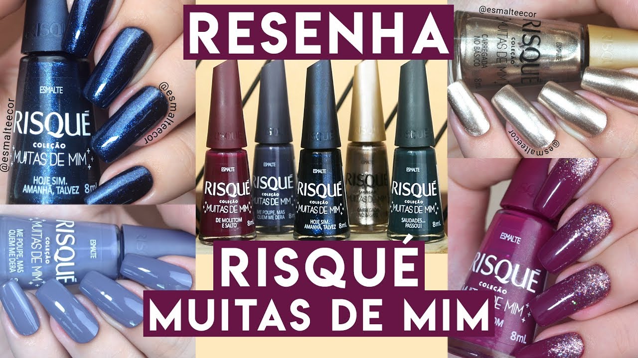 esmalte risque moletom e salto alto