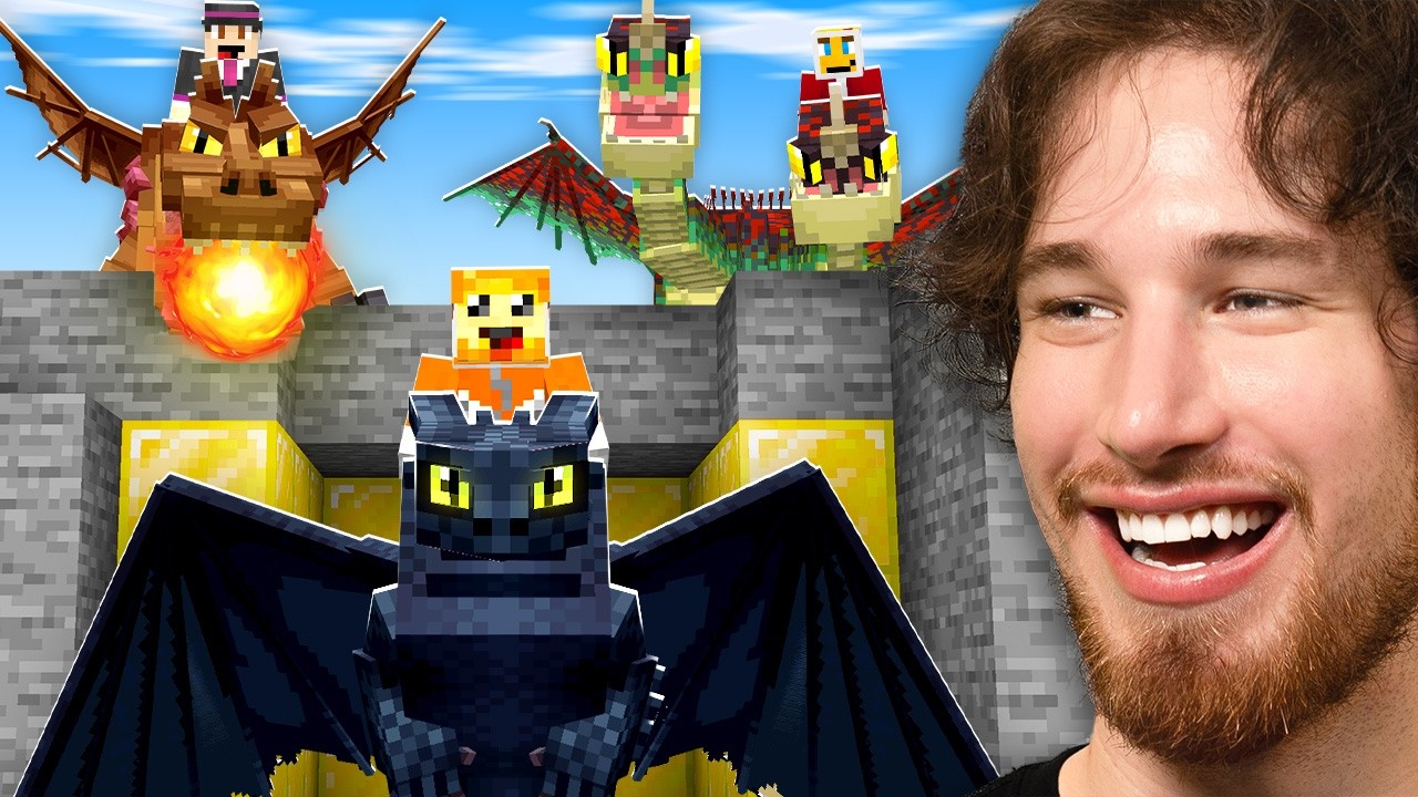 Minecraft Manhunt But We Have DRAGONS