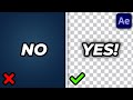 How To Export with Transparent Background in After Effects (Alpha Channel)