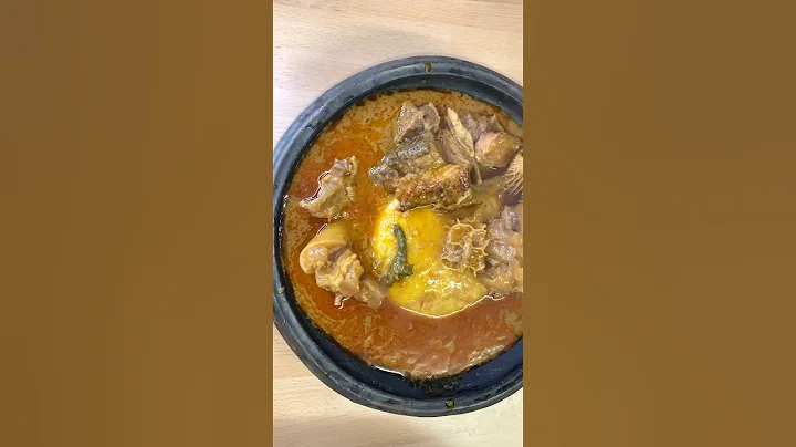 Ghanaian 🇬🇭 Palmnut Soup with Fufu #food #africanfoodie #foodie #shortsfeed #explore #fyp #food