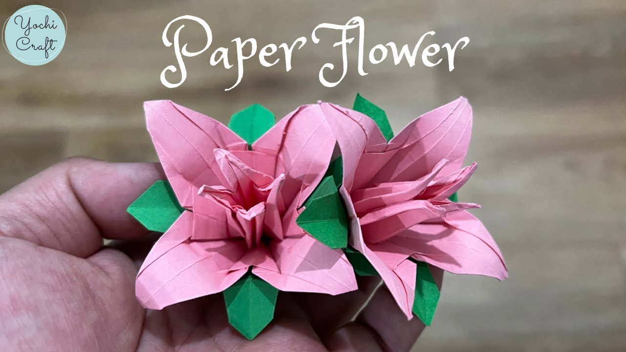 Origami Paper Flower - Rhododendron indicum [YochiCraft] - YouTube