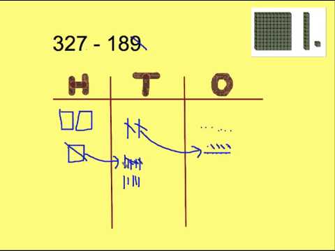 Subtracting Using Place Value Chart