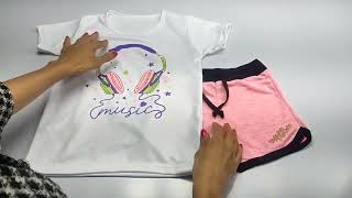 Conjunto Blusa E Short Conjunto Menina Com Blusa E Short Rosa