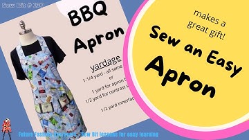 Sew an easy BBQ Apron, makes a great custom gift!