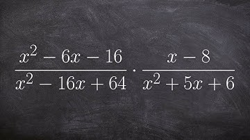 Multiplying two rational expressions with polynomials
