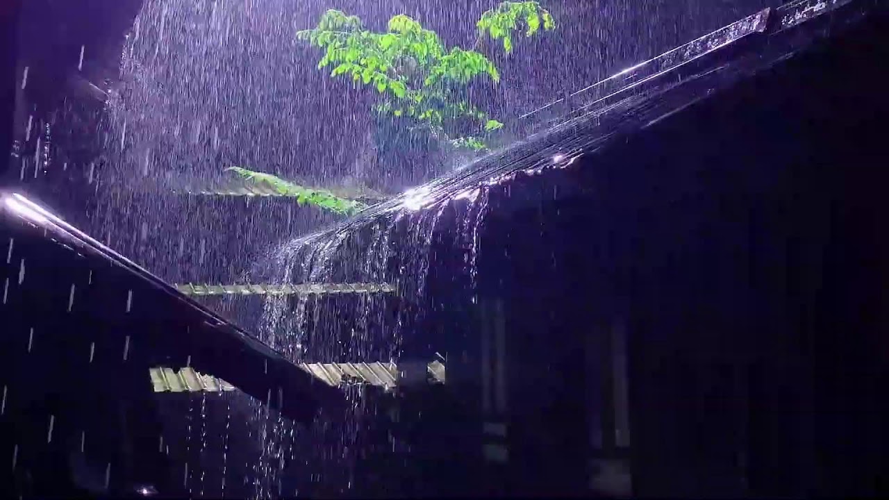 🌧️ in 3 minutes you will fall asleep to the sound of heavy rain and ...