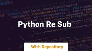python re sub
