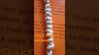 macrame snake knot DIY