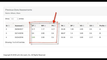 DORA Comprehension Detail Report Demonstration