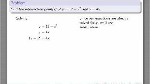 Finding the Intersection Points of Two Curves