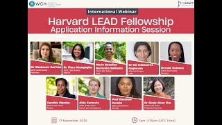 Harvard LEAD Fellowship: Appliaction Information Session - 17th November 2025