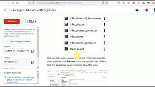 Exploring NCAA Data with BigQuery | Qwiklabs [GSP160]
