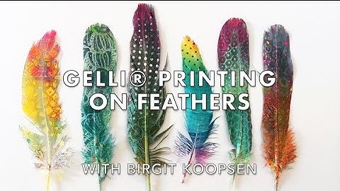 Gelli Arts® Printing on Feathers
