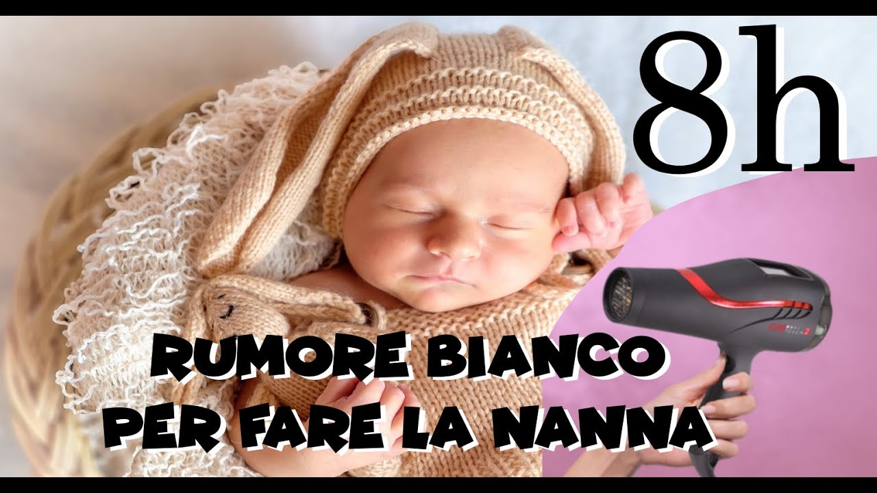 Rumore bianco per nanna del neonato | 8 ore di suono del phon ...