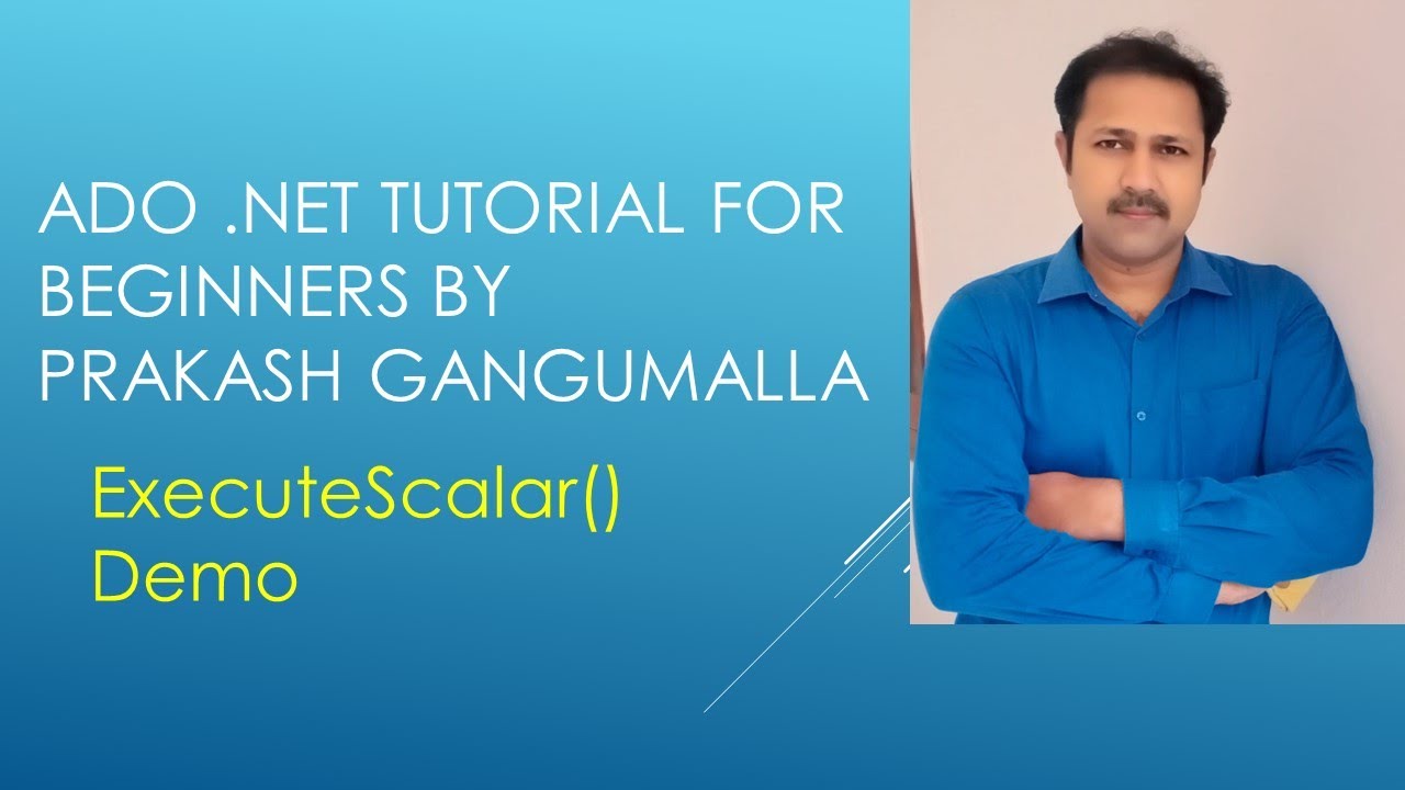 Execute Scalar Demo In ADO By Prakash Gangumalla Sum Of Salary Execute scalar demo in ado by prakash gangumalla sum of salary