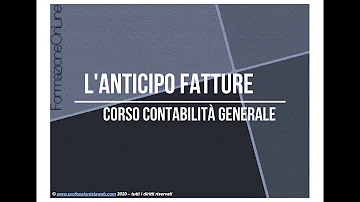 Come si registra l'anticipo fatture?