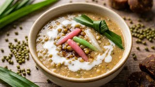 Bubur Kacang Hijau Gula Melaka Berlemak Manis 👌 | Green Bean Porridge with Sago & Cha Cha!