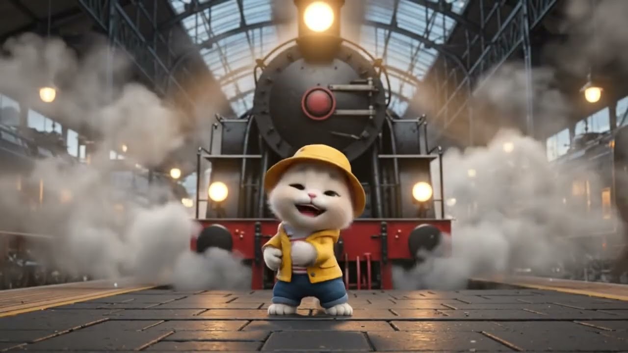 😭 Mama Cat Cries Hearing The Train Whistle Fixed By Her Kittens! - Pure Emotion