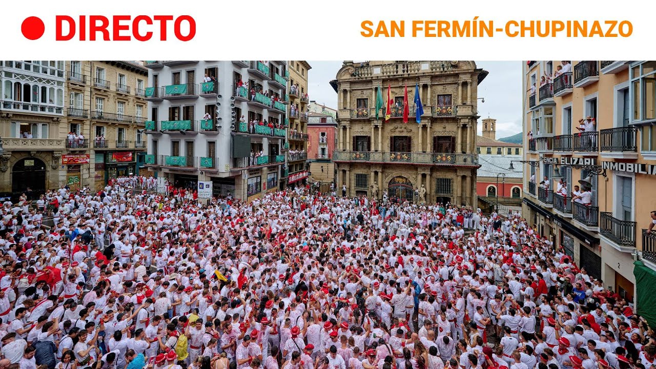 SAN FERMÍN 2024: EL CHUPINAZO,  por DANTZARIS , ARRANCA las FIESTAS en PAMPLONA | RTVE