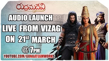 Rudhramadevi Audio Launch Live From Vizag - Anushka, Allu Arjun, Rana
