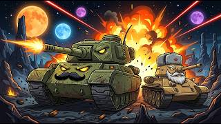 Epic Monster Tank Battle on Alien Planet! 🚀 Ratte vs  Giant Mech Suit  2D Animation Compilation