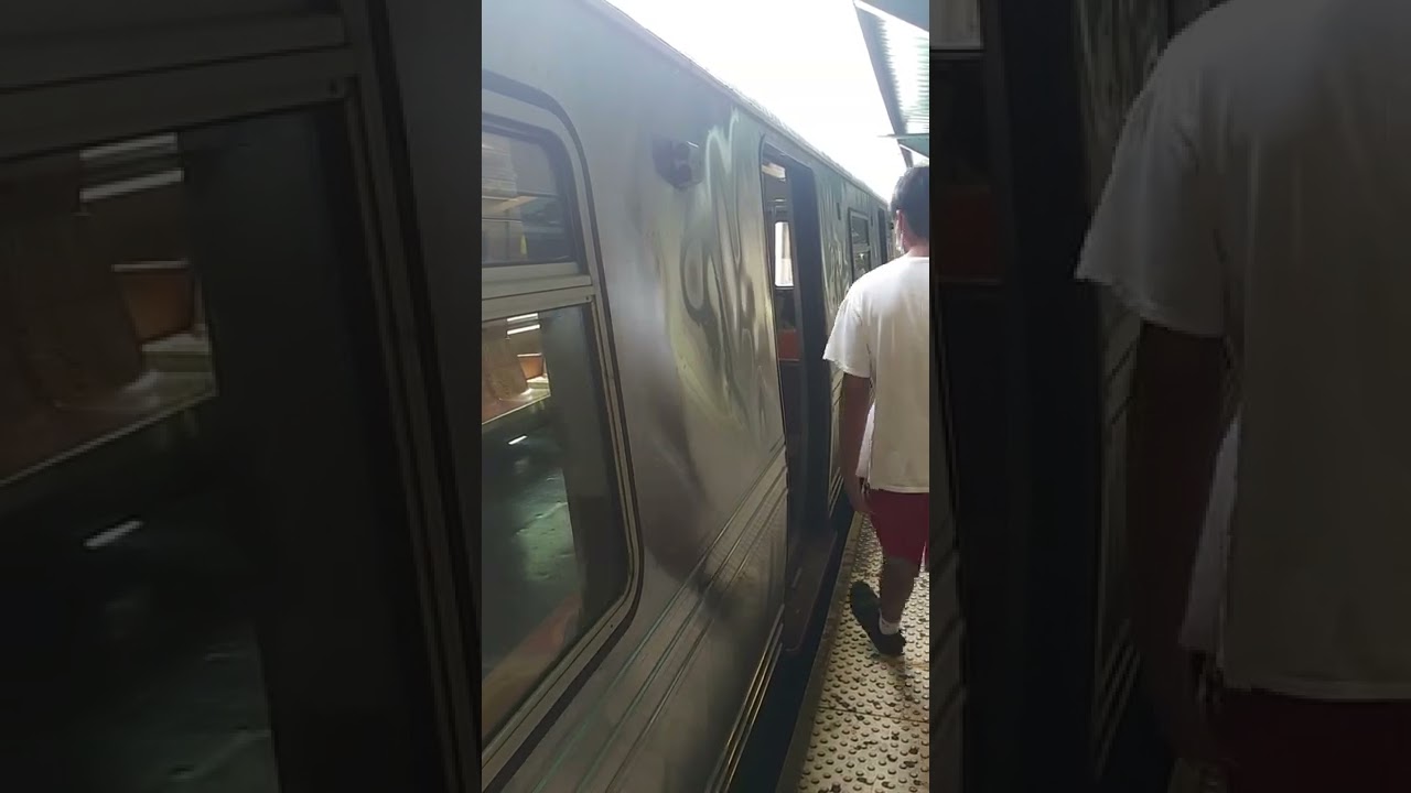 R46 R68 R68A Yellow Q Shuttle trains action at Prospect Park