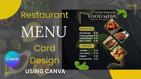 MAKE RESTAURANT MENU CARD USING CANVA | STEP BY STEP | EASY METHOD