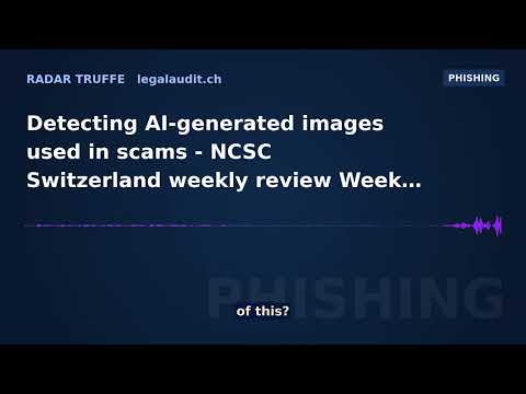 Detecting AI-generated images used in scams - NCSC Switzerland weekly review Week 28