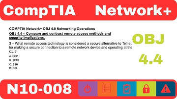 CompTIA Network+ N10-008 OBJ 4.4 Remote Access Methods part 1