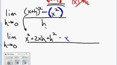 Simplifying the limit of a difference quotient Video #2