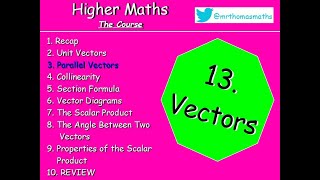 13.3 Vectors 3. Parallel Vectors - Higher Maths Lessons - @MrThomasMaths SQA Net Worth