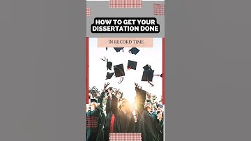 How to Get Your Dissertation Done in Record Time | WritersER.com
