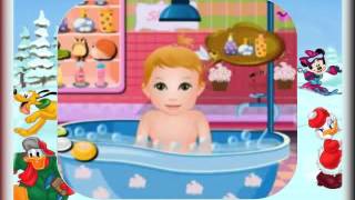 Baby Juliet Christmas Day Baby Christmas Bathing Christmas Baby Games