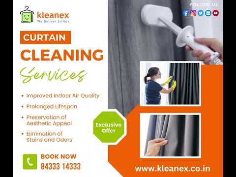 𝐂𝐮𝐫𝐭𝐚𝐢𝐧 𝐂𝐥𝐞𝐚𝐧𝐢𝐧𝐠 𝐒𝐞𝐫𝐯𝐢𝐜𝐞𝐬 Revel in the Freshness of Professionally Cleaned Curtains - video from Kleanex