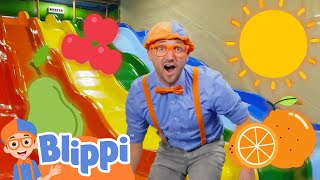 Blippi Epic Indoor Playground Day | Colorful Toys and Shapes | Educational Videos for Kids