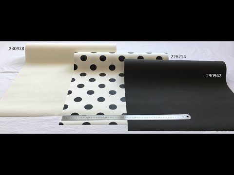 Однотонні чорні німецькі шпалери 230942, насиченого кольору, обоі з гладкою без структури вініловою поверхнею, видео 7