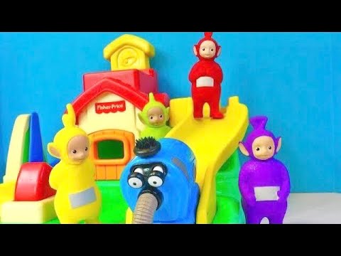 BEST LEARNING Video Kids FISHER PRICE Retro PLAYGROUND with TELETUBBIES Toys! @TinyTreasuresandToys