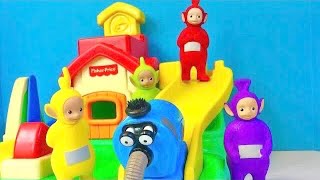 BEST LEARNING Video Kids FISHER PRICE Retro PLAYGROUND with TELETUBBIES Toys!